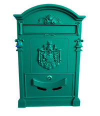 Cassetta Postale Buca Lettere In Stile Antico Classico In Alluminio Verniciato  Azzurro       