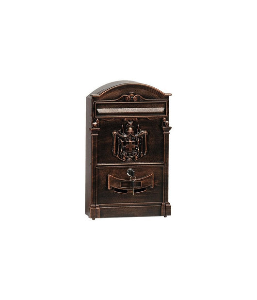 Cassetta Postale Buca Lettere In Stile Antico Classico In Alluminio Verniciato  Rame       