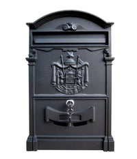 Cassetta Postale Buca Lettere In Stile Antico Classico In Alluminio Verniciato  Antracite       