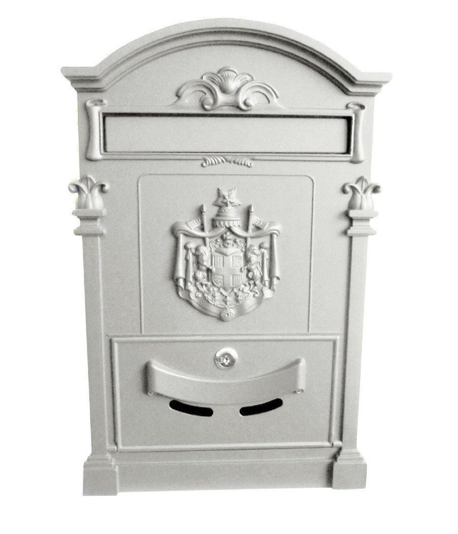 Cassetta Postale Buca Lettere In Stile Antico Classico In Alluminio Verniciato  Avorio       