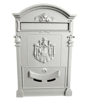 Cassetta Postale Buca Lettere In Stile Antico Classico In Alluminio Verniciato  Avorio       