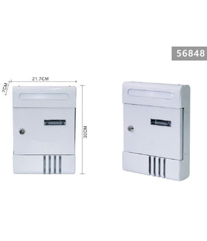 Cassetta Postale In Metallo Porta Lettere Chiave Buca Posta H2803 Bianca 56848         