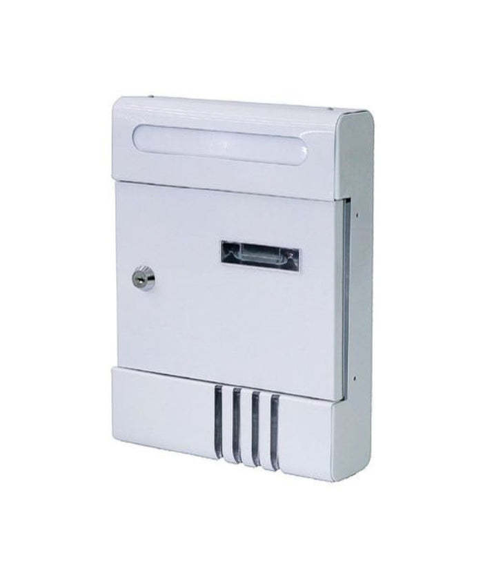 Cassetta Postale In Metallo Porta Lettere Chiave Buca Posta H2803 Bianca 56848         