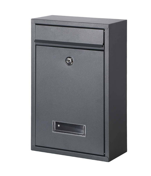 Cassetta Postale Parete Acciaio Buca Lettere Posta Esterno Con Chiave Grigio         