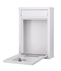 Cassetta Postale Parete In Acciaio Buca Lettere Posta Esterno Con Chiave Bianco         