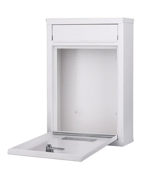 Cassetta Postale Parete In Acciaio Buca Lettere Posta Esterno Con Chiave Bianco         