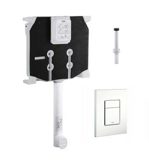 Cassetta scarico GROHE con canotto d'innesto e placca bianca - Grohe