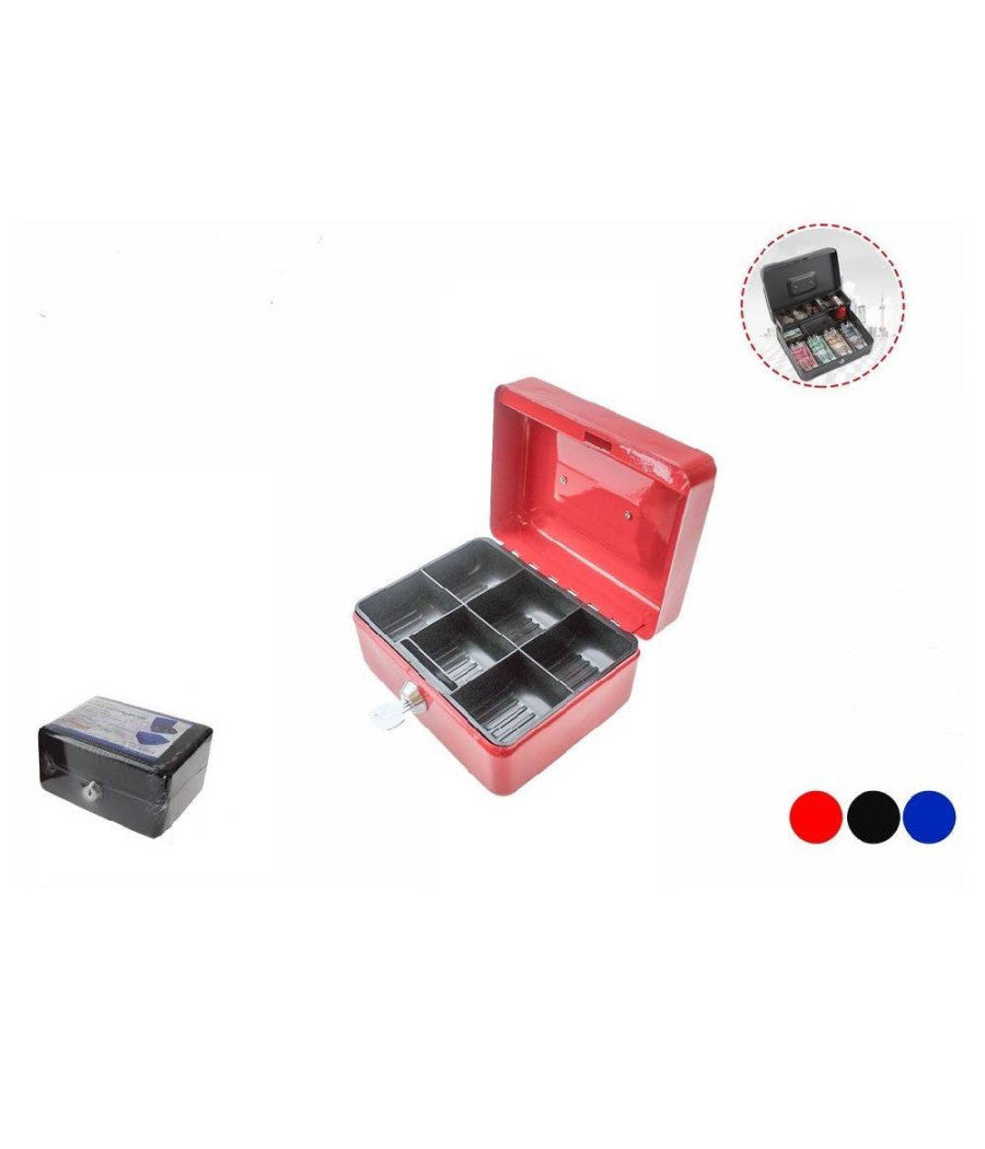 Cassetta Sicurezza In Metallo Porta Valori Soldi Monete Serratura Chiave 54916         