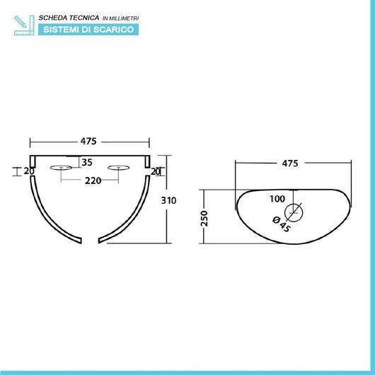 Cassetta wc esterna alta universale in ceramica capacità 12 lt
