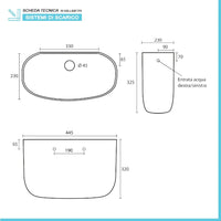 Cassetta wc esterna alta universale in ceramica capacità 9 lt