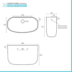 Cassetta wc esterna alta universale in ceramica capacità 9 lt