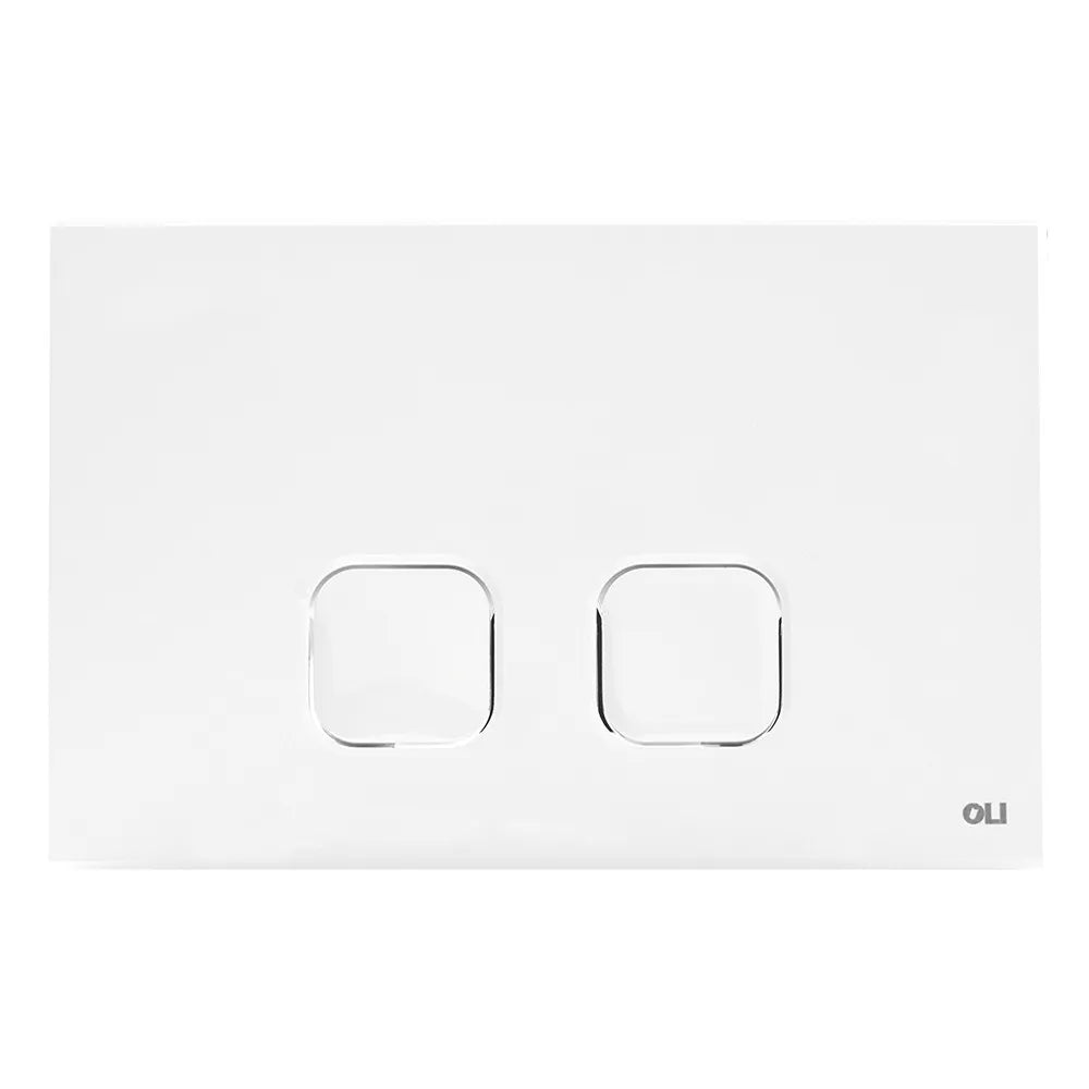 Cassetta wc incasso OLI74 Plus con doppio scarico e placca di comando bianca