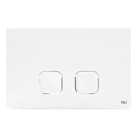 Cassetta wc incasso OLI74 Plus con doppio scarico e placca di comando bianca