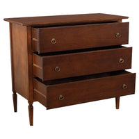 Cassettiera 3 cassetti arte povera legno tinta noce 110x50x95 (79) - Mobili 2G