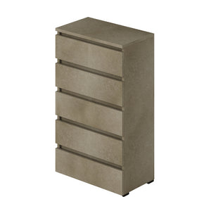 Cassettiera 5 cassetti 75x40x127 MONTATA colore argilla