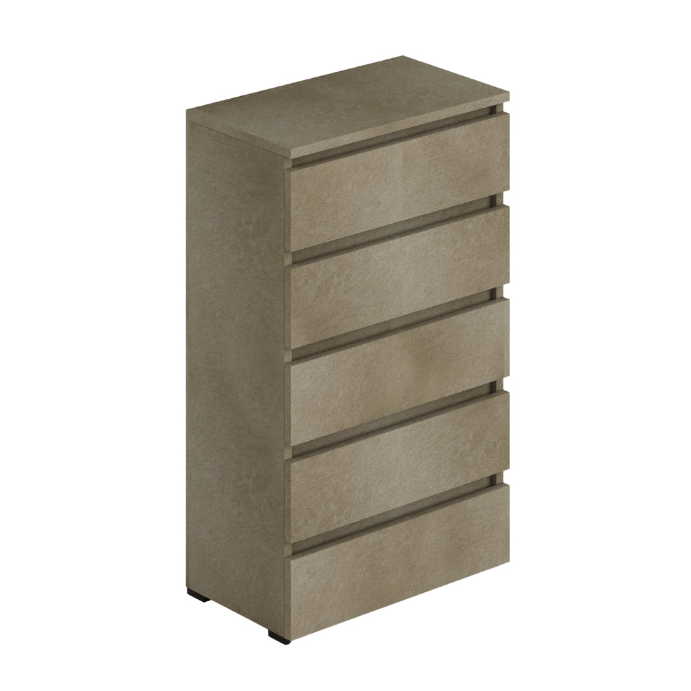 Cassettiera 5 cassetti 75x40x127 MONTATA colore argilla