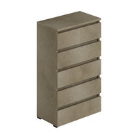 Cassettiera 5 cassetti 75x40x127 MONTATA colore argilla