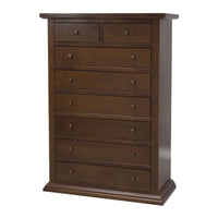 Cassettiera 8 cassetti in legno arte povera tinta noce 87x40x126 - Mobili 2G