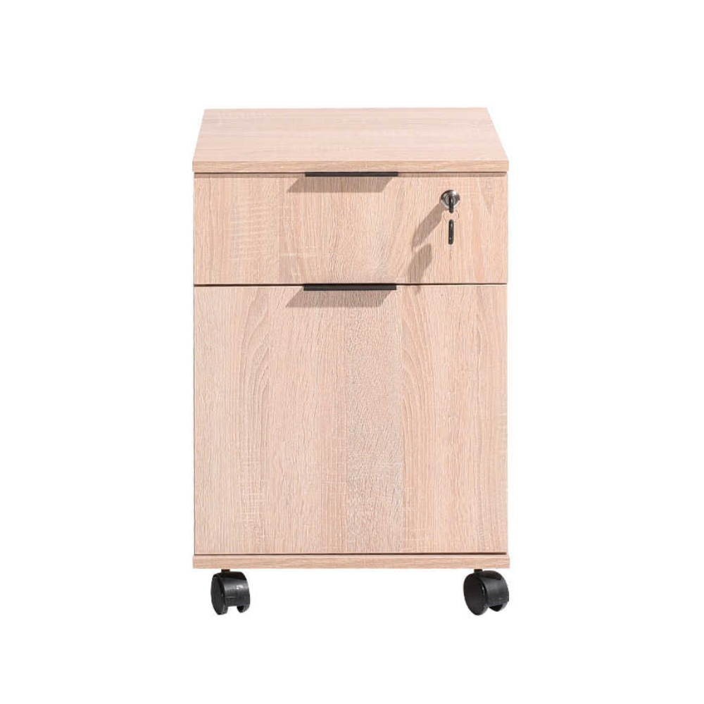 Cassettiera da ufficio con ruote rkm311 colore rovere sonoma
