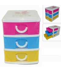 Cassettiera Piccola 3 Cassetti 11,5x13x9cm Colorata Multiuso Minuteria         