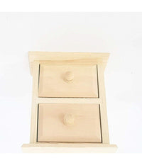 Cassettiera Portaoggetti 2 Cassetti Legno  63816 Decoupage 12x10cm Scrivania         
