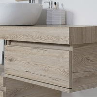 Cassettiera su ruote 58 cm colore rovere