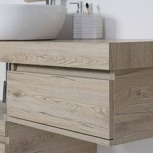 Cassettiera su ruote 58 cm colore rovere