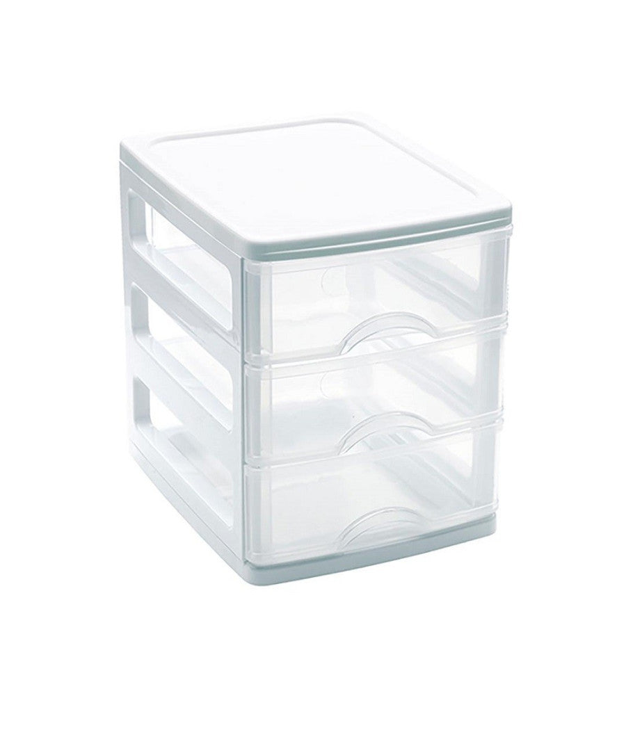 Cassettiera Turia In Plastica 3 Cassetti 13.5x17x17cm In Vari Colori 11224g9         