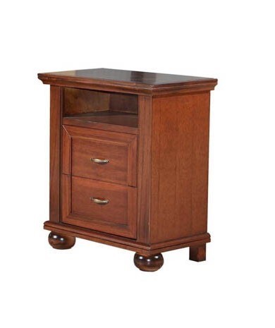 Gruppo 1 comÃ’+ 2 comodini arte povera in legno  tinta noce