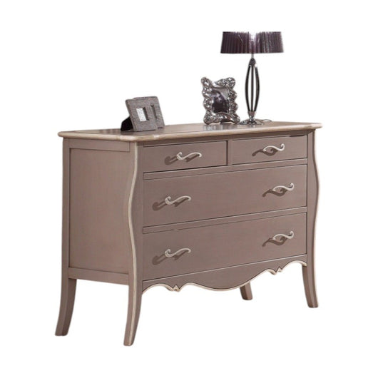 Como' 4 cassetti tortora anticato con profili avorio misure l.116 p.54 h.91 (1479) - Mobili 2G