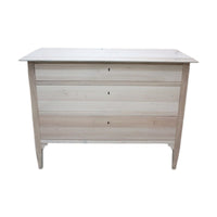 Como 3 cassetti in legno massello arte povera misure l.123 p.56 h.92 (809) - Mobili 2G