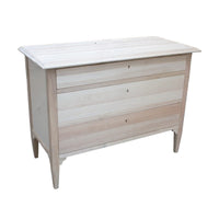 Como 3 cassetti in legno massello arte povera misure l.123 p.56 h.92 (809) - Mobili 2G