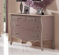 Como' 4 cassetti tortora anticato con profili avorio misure l.116 p.54 h.91 (1479) - Mobili 2G