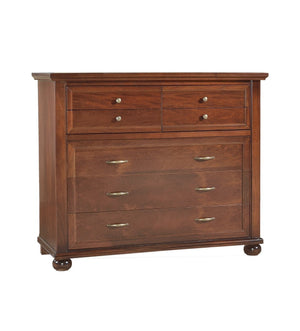 Gruppo 1 comÃ’+ 2 comodini arte povera in legno  tinta noce