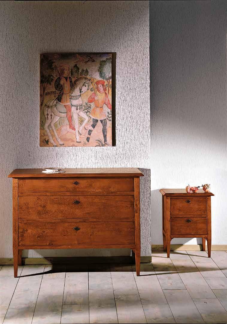 Como 3 cassetti in legno massello arte povera misure l.123 p.56 h.92 (809) - Mobili 2G