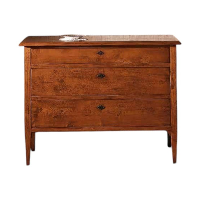 Como 3 cassetti in legno massello arte povera misure l.123 p.56 h.92 (809) - Mobili 2G