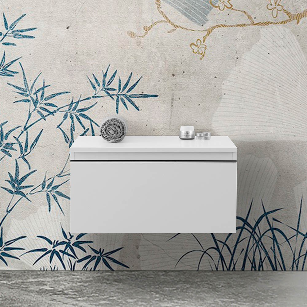 Cassettone sospeso bagno 60 cm bianco lucido Iside 