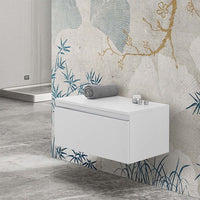 Cassettone sospeso bagno 60 cm bianco lucido Iside 