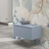 Cassettone sospeso bagno 60 cm blu pastello opaco  Iside