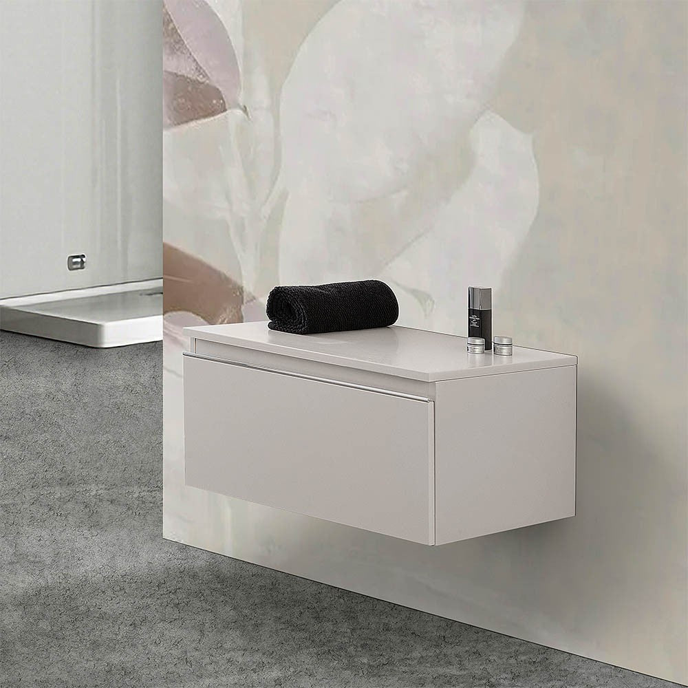 Cassettone sospeso bagno 60 cm grigio perla opaco  Iside