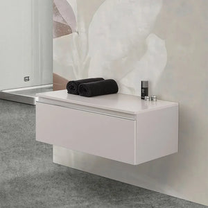 Cassettone sospeso bagno 80 cm grigio perla opaco  Iside