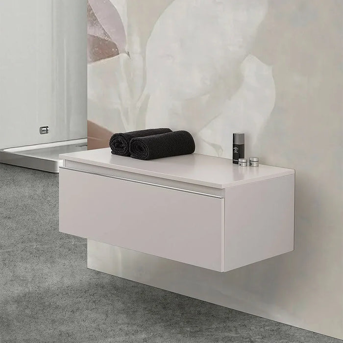 Cassettone sospeso bagno 80 cm grigio perla opaco  Iside