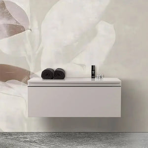 Cassettone sospeso bagno 80 cm grigio perla opaco  Iside