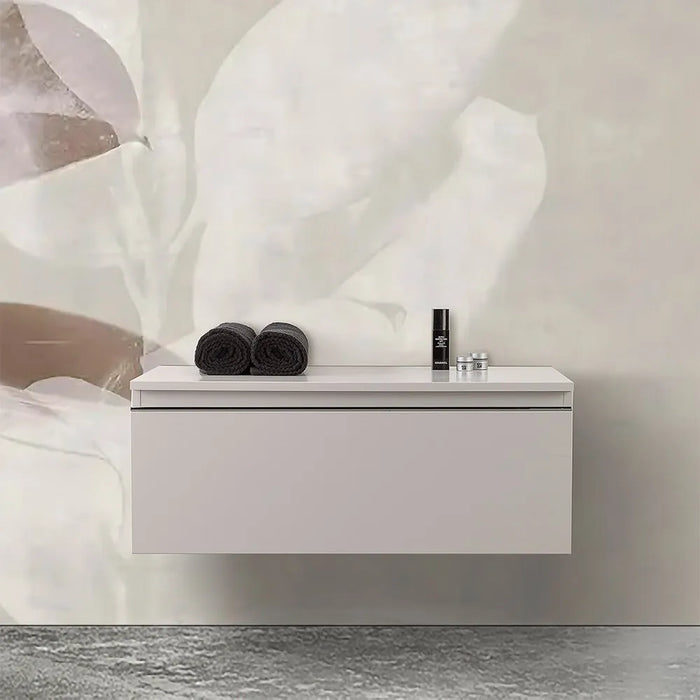 Cassettone sospeso bagno 80 cm grigio perla opaco  Iside