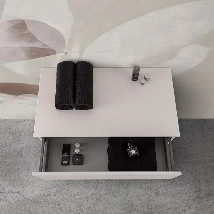 Cassettone sospeso bagno 80 cm grigio perla opaco  Iside