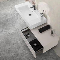 Cassettone sospeso bagno 80 cm grigio perla opaco  Iside