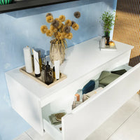 Cassettone scorrevole 120cm bianco opaco chiusura soft-close | Bako