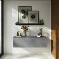 Cassettone scorrevole 90cm grigio opaco chiusura soft-close | Bako