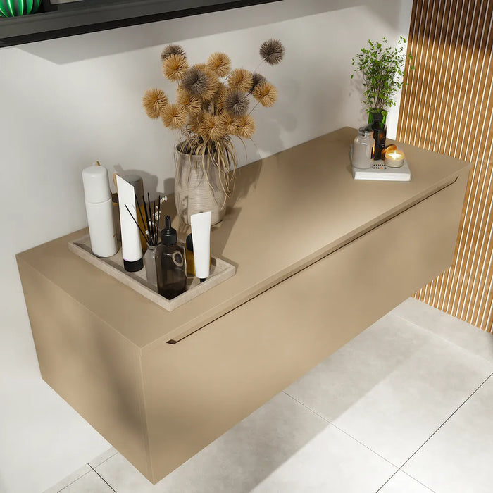 Cassettone scorrevole 120cm sabbia opaco chiusura soft-close | Bako