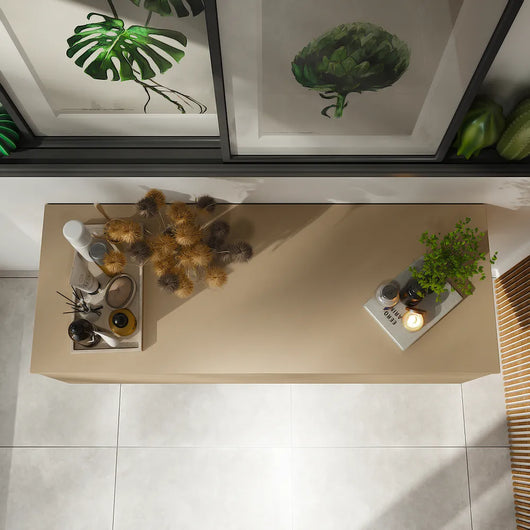 Cassettone scorrevole 120cm sabbia opaco chiusura soft-close | Bako